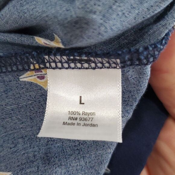 A.N.A.  A New Approach Palazzo Wide Leg Pants Size Lg  100% Rayon - Picture 7 of 7